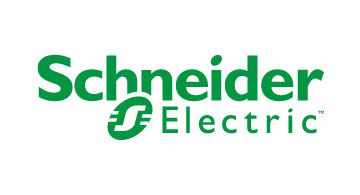 Schneider Electric Logo in Grün mit stilisiertem S und Electric-Schriftzug, Symbol für smarte Badtechnik von Merten.